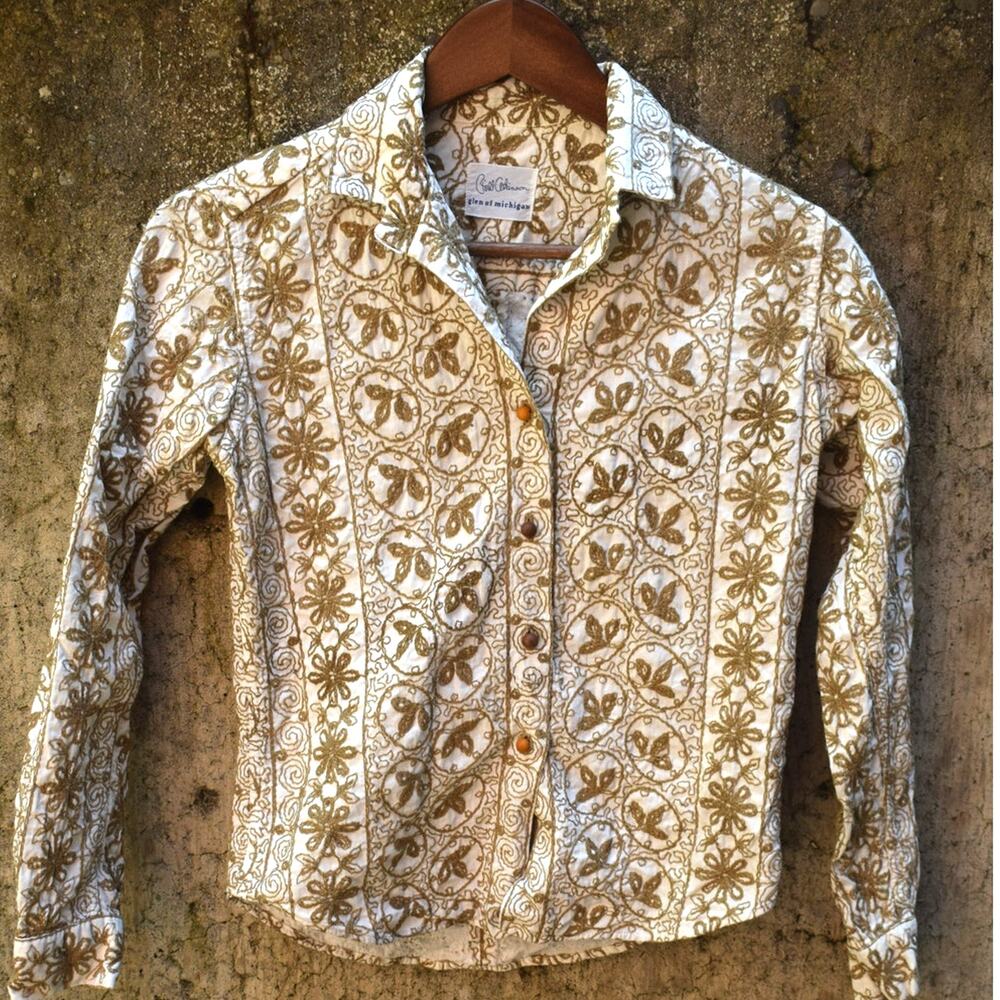 Vintage Bill Atkinson Glen of Michigan Embroidered Blouse – Size S/M